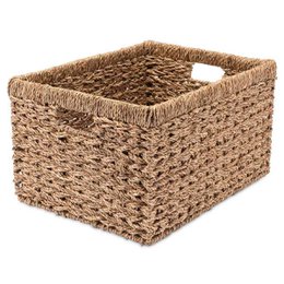 Counter, braided out of seagras - ideal as a shelf for storage