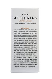 8:26 Histories Extra Virgin Olive Oil 200 ml flaske Premium Luxury Edition