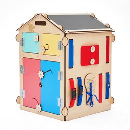 Set - BusyBoard house natural and creative cube