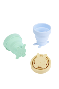 Kid Cups Becher Set, faltbar, 180ml, Motiv Osterhase, spülmaschinenfest