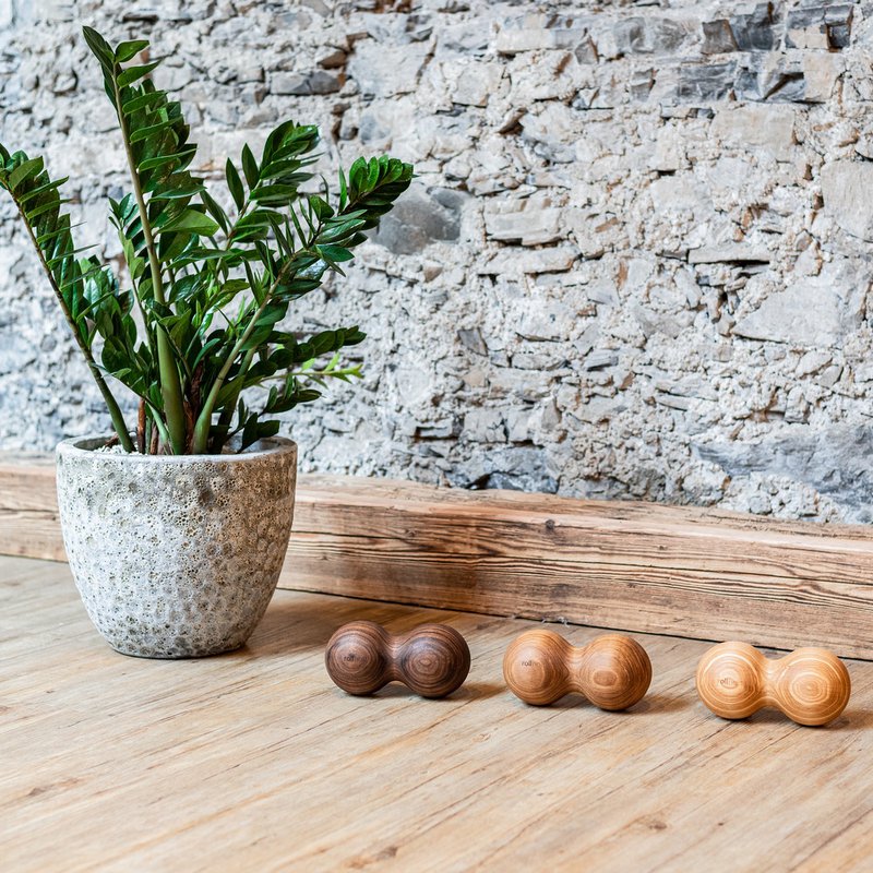 rolling wood double ball 10cm
