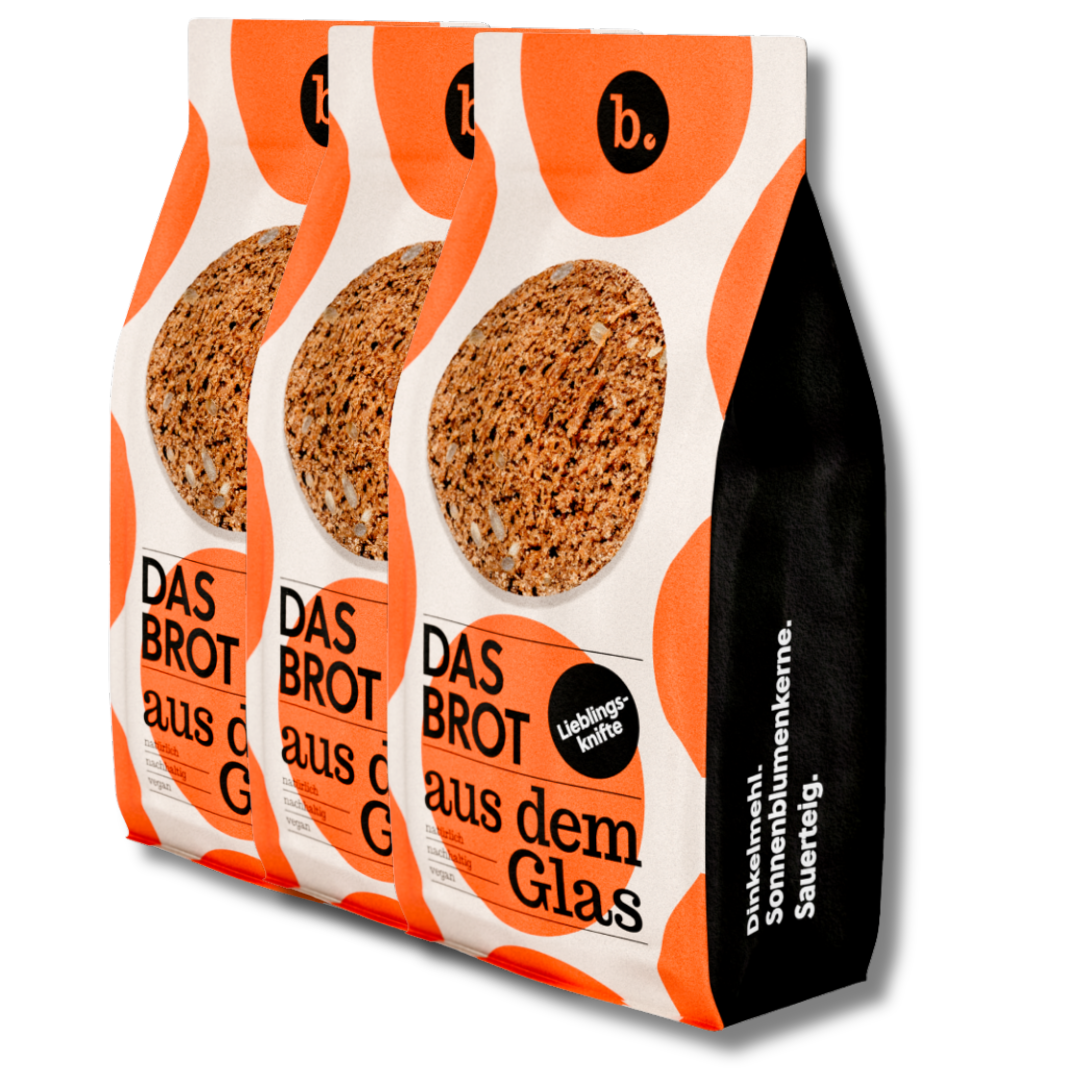 Nachfüller für Brotbackmischung im Glas "Lieblingsknifte" (600 g)