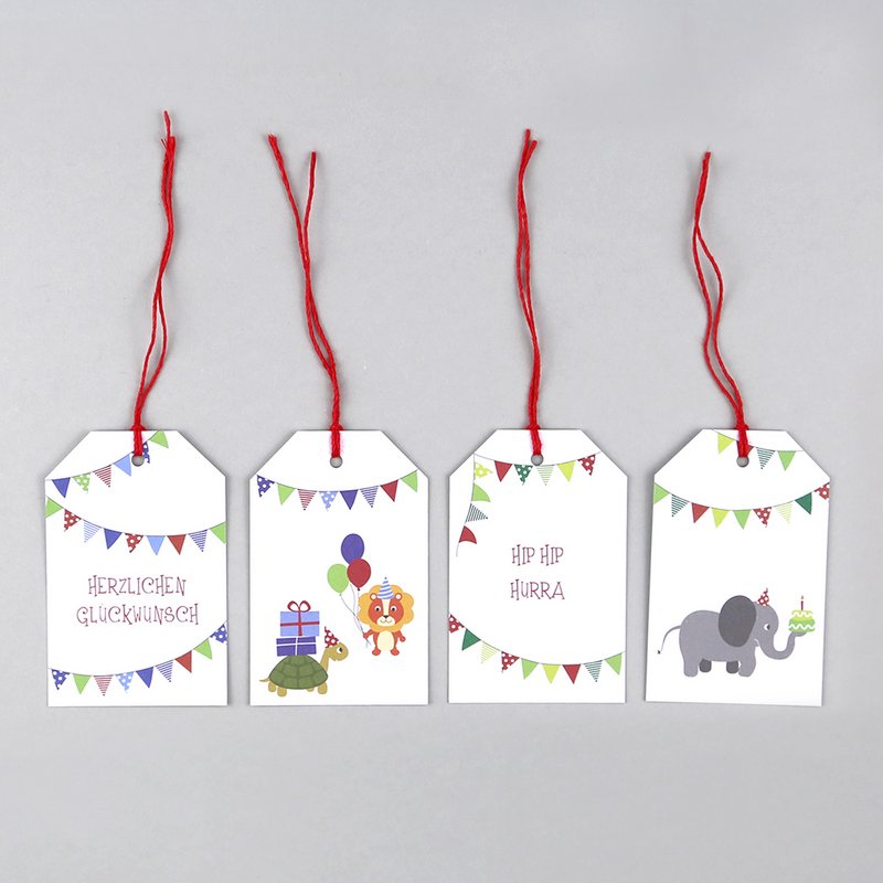 4 x Geschenkanhänger Max