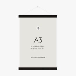 Black Magnetic Poster Hanger, A3