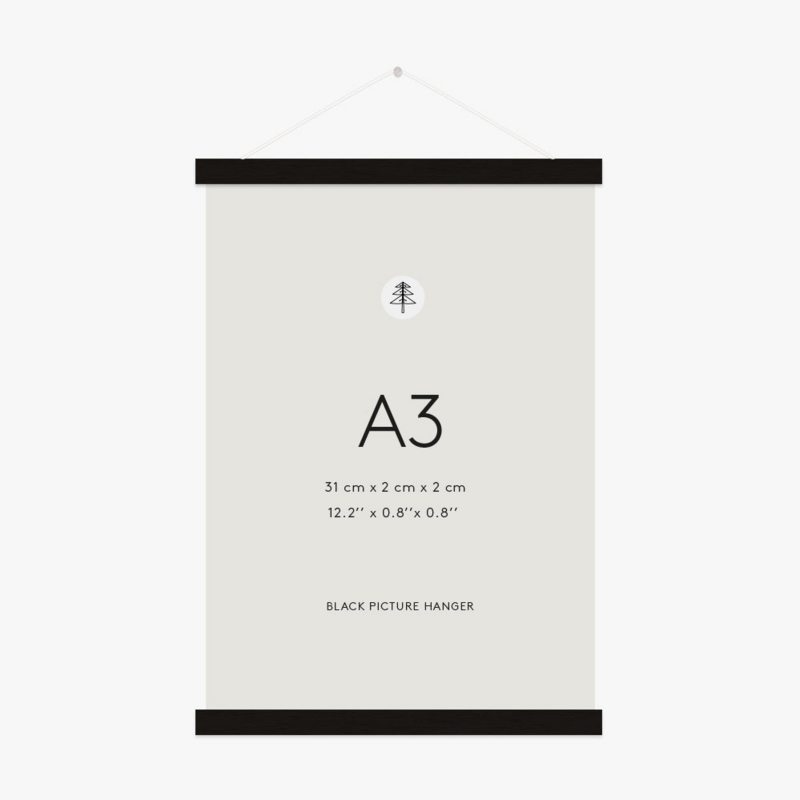 Black Magnetic Poster Hanger, A3