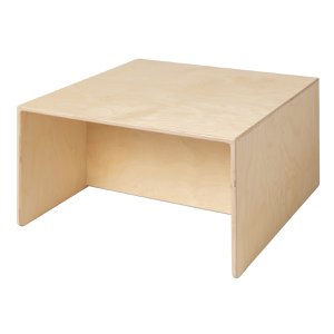 Van Dijk Toys Holzwürfeltisch / Kinderbank Natural - 75x75x40cm (Kinderbetreuungsqualität)