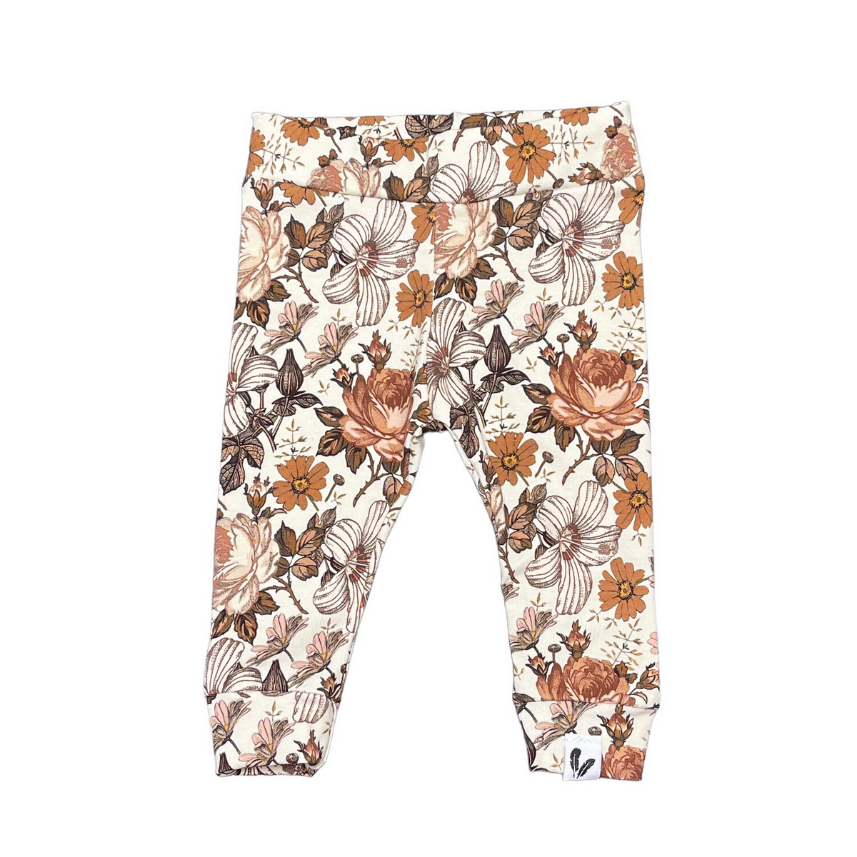 Newborn broekje english garden brown
