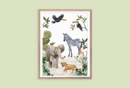 Poster A4 - Bambini della giungla