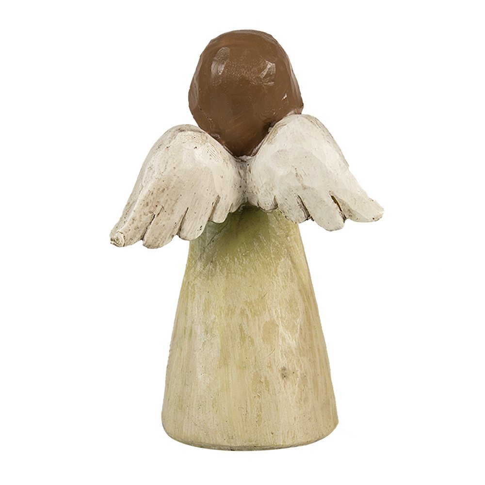 Decoratie Beeld Engel 12 cm Groen Polyresin Kerstdecoratie