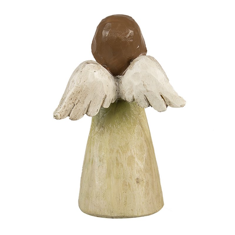 Decoratie Beeld Engel 12 cm Groen Polyresin Kerstdecoratie