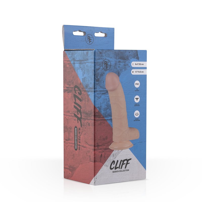 Real Fantasy - Cliff Realistic Dildo Med Boldsæk - 16 cm