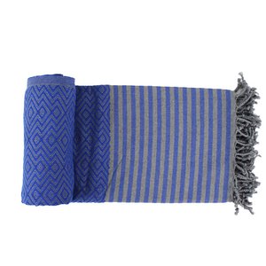 Towel fouta blue cotton