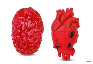 Bloody Brain & Heart Halloween Decor Set 2pc