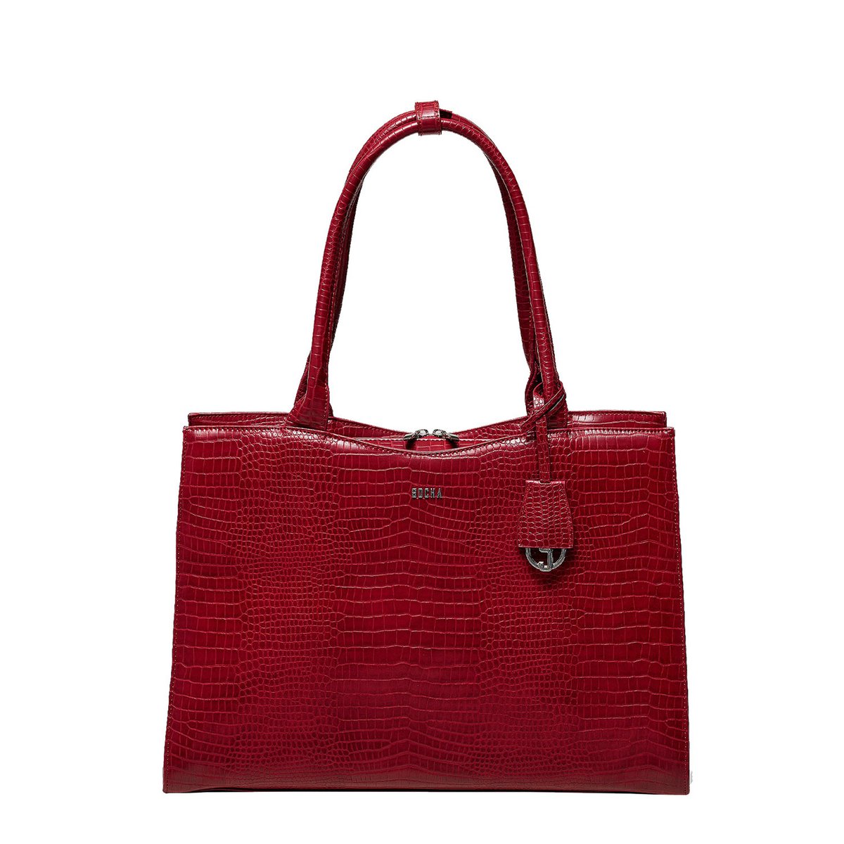 Midi Croco Burgundy 14"