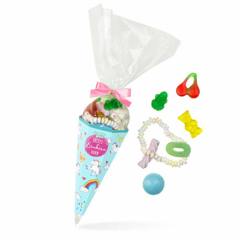 Sugar cone unicorn colorful candy mix for children