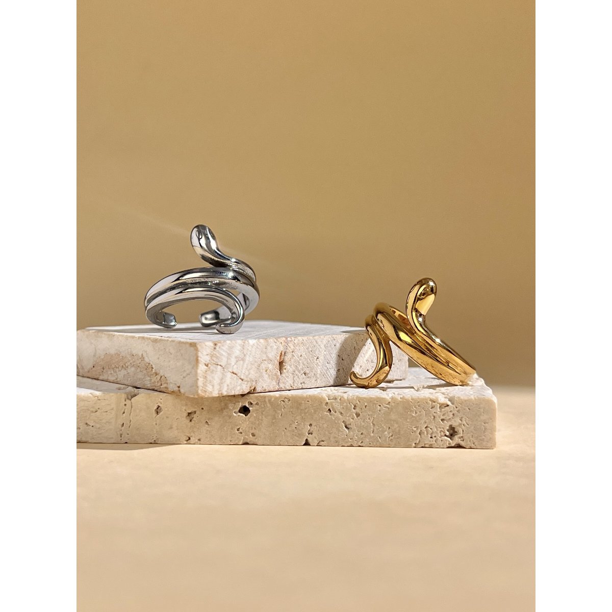 Adjustable snake ring - stainless steel