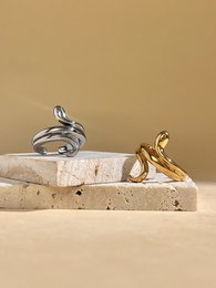 Bague Serpent Ajustable – Acier Inoxydable