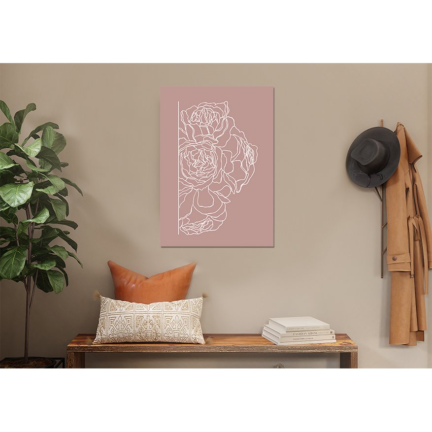 Pink Peony Roses Poster