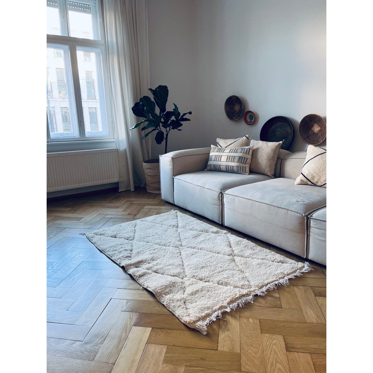 BERBER CARPET "JUNAH" - 1.00 x 1.50m MEASURING