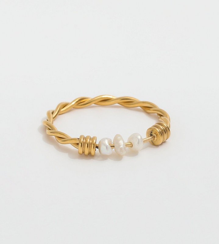 Iaap - Pearl Fidget Twist Ring