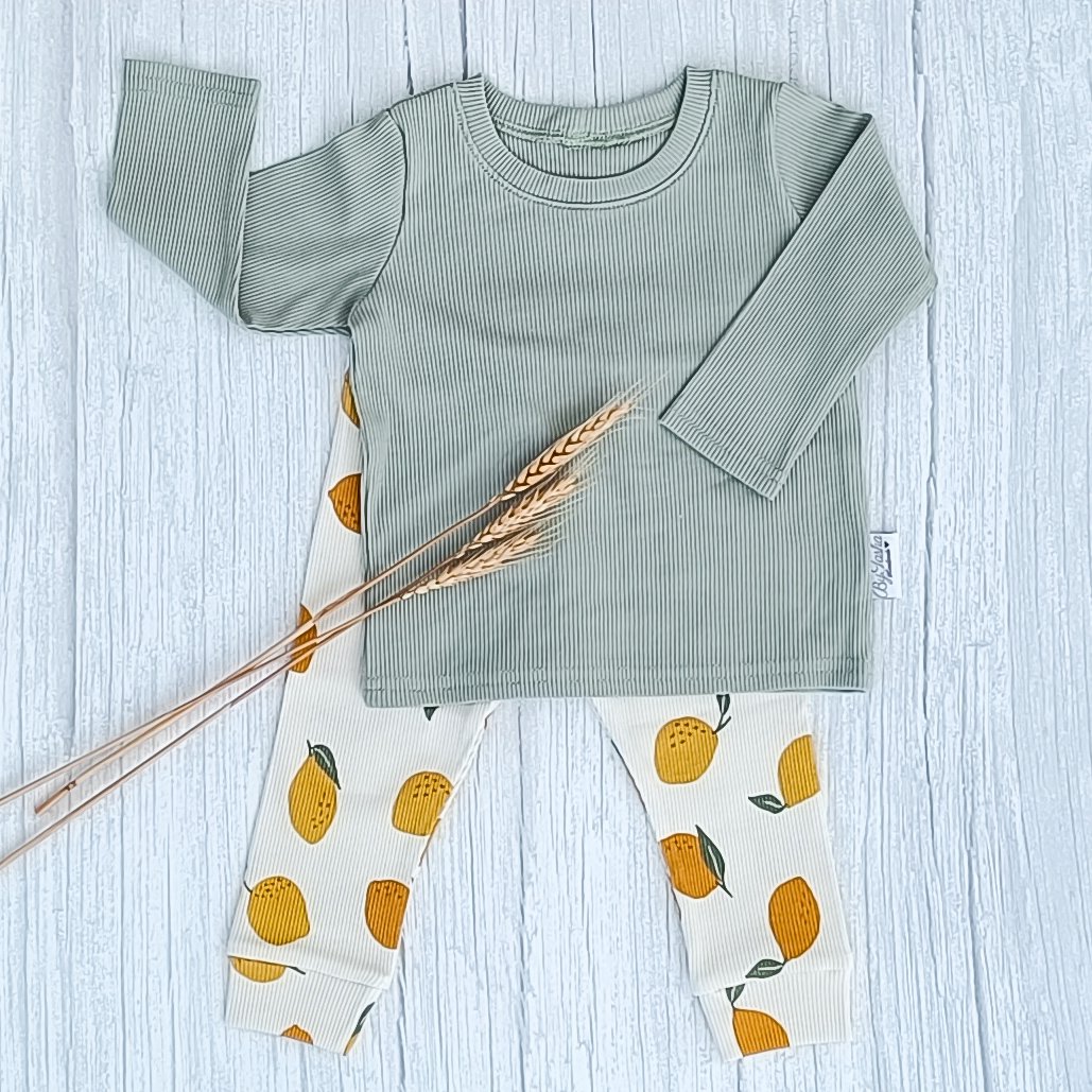 Longsleeve Rib Jersey Dusty Groen