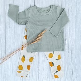 Longsleeve Rib Jersey Dusty Groen
