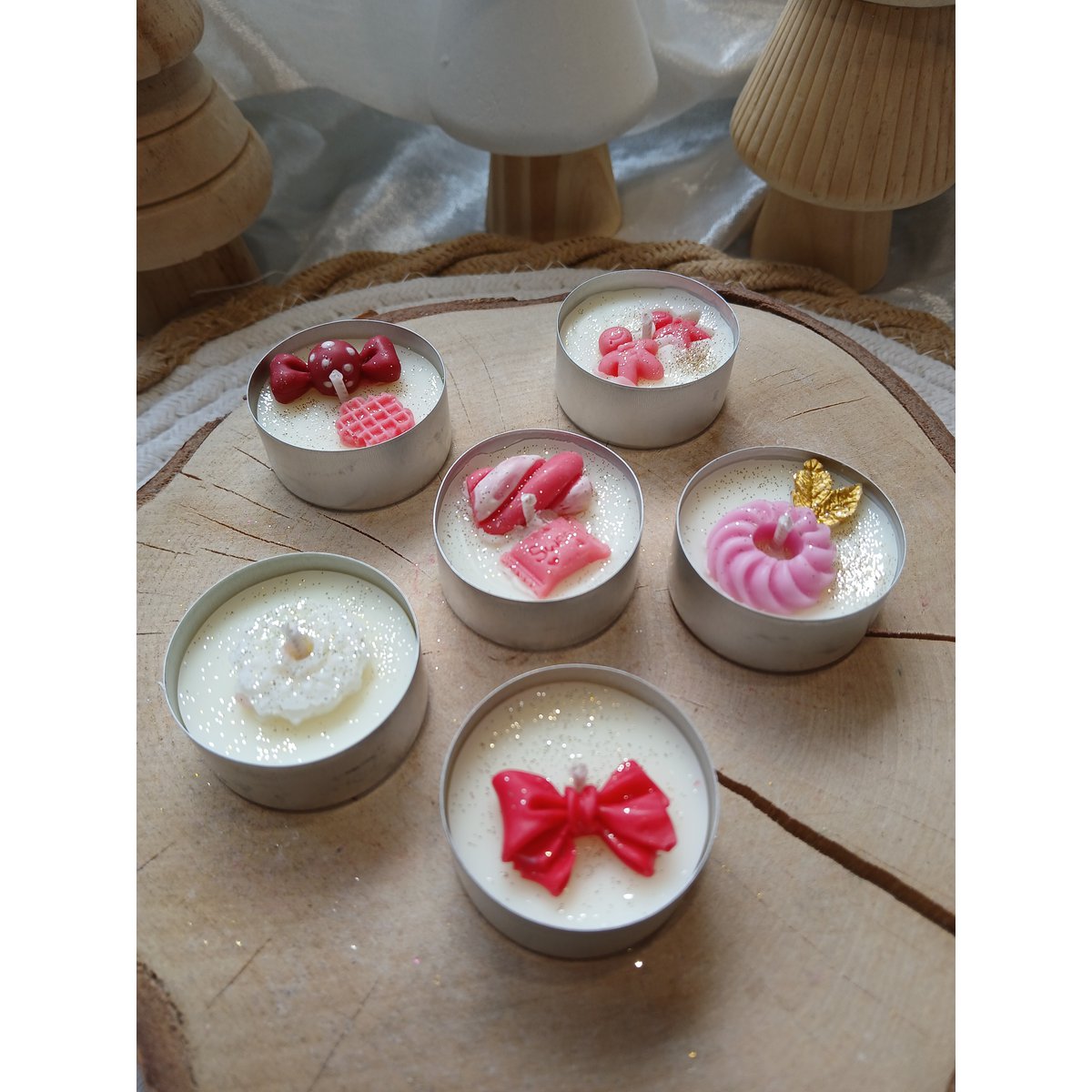 Candy fyrfadslys (pakke 6)