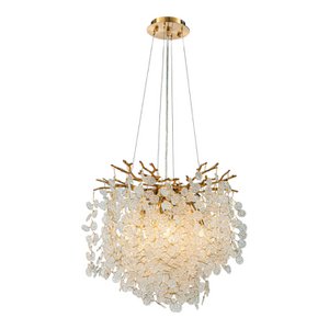 Kronleuchter Regentropfen 40 cm - Gold - Glas