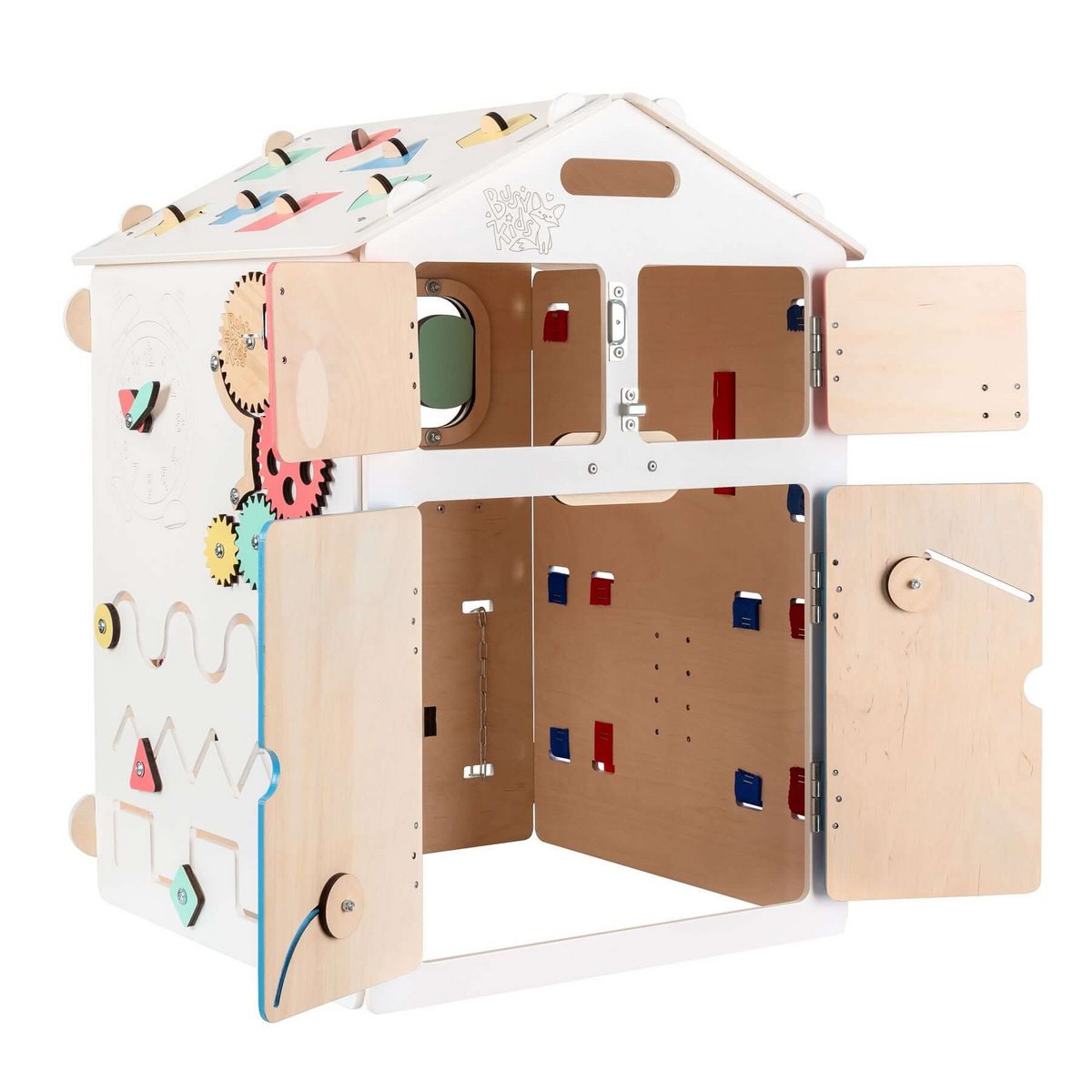 Casita de juegos sensorial BusyBoard - Blanco