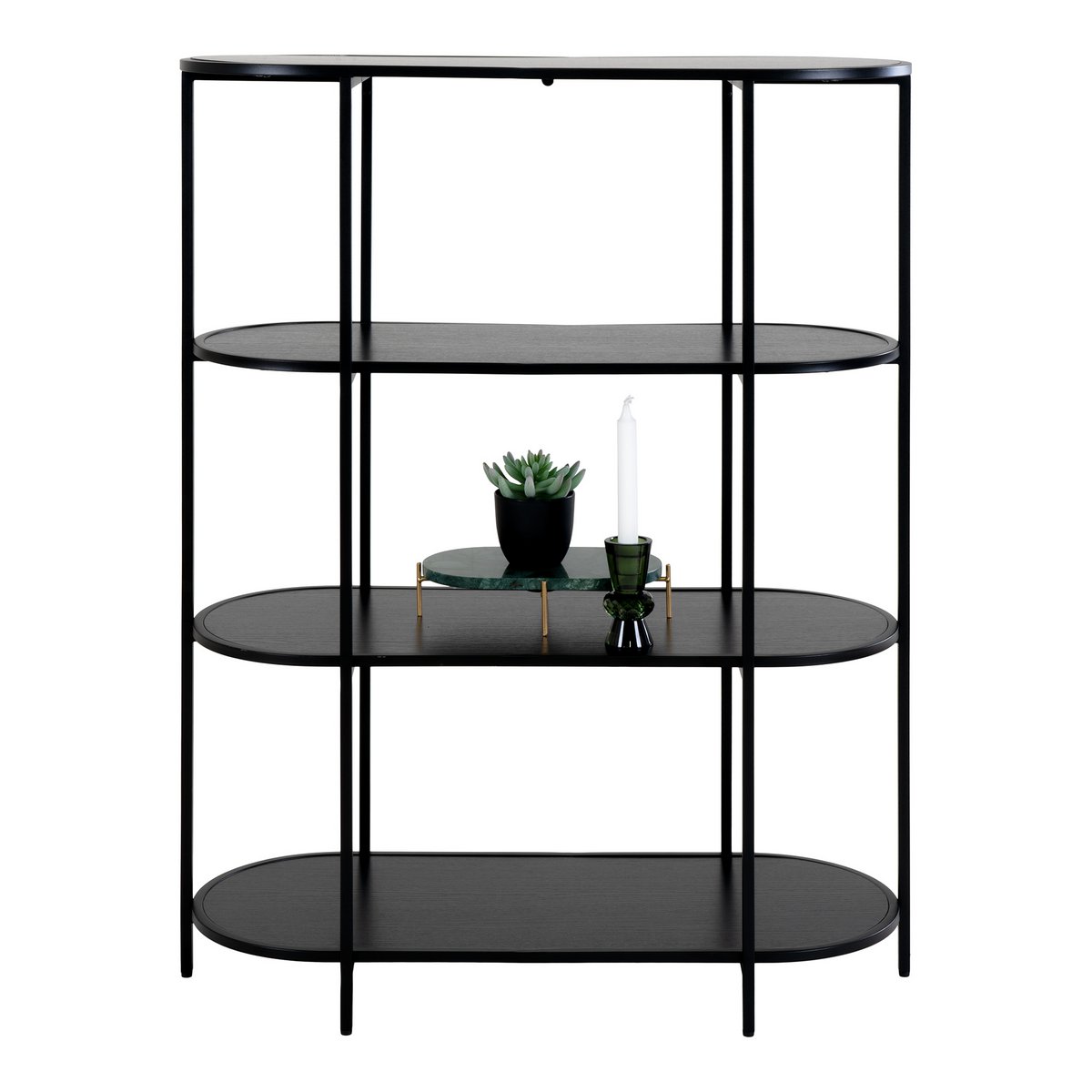 Vita Plank - Zwart, Staal/spaanplaat/melaminefolie, 85x36x111 cm