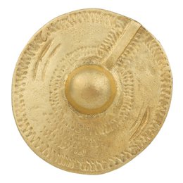 Anello etnico rotondo in oro placcato oro.misura 16