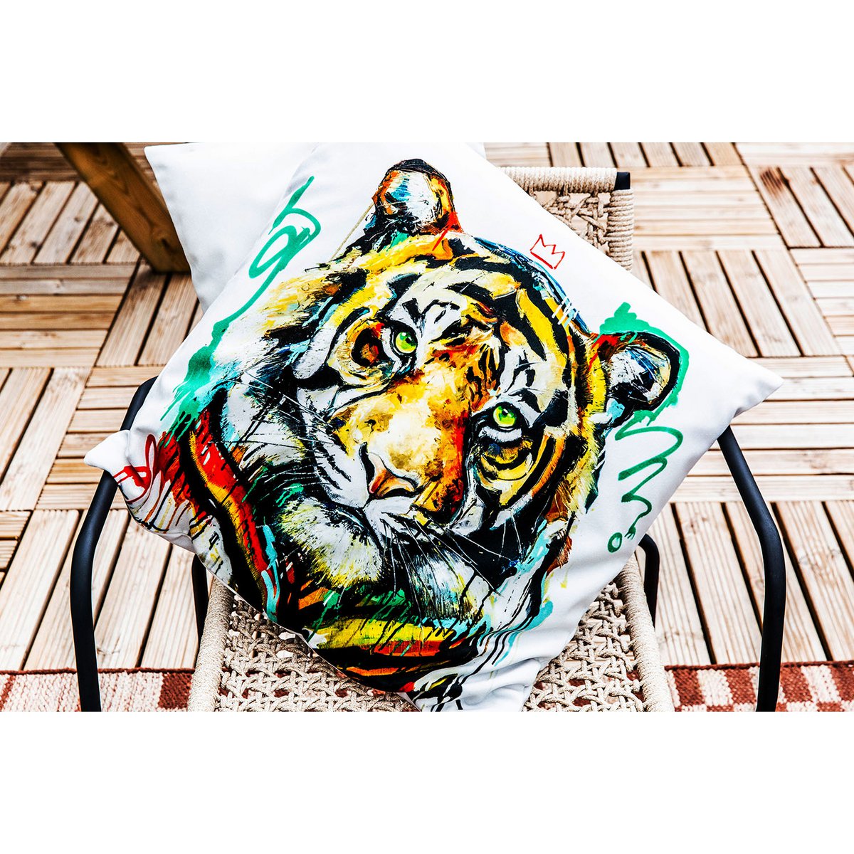 Fluwelen kussen Tigrou III van Vincent Richeux