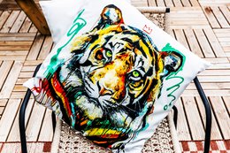Velvet Cushion Tigrou III by Vincent Richeux