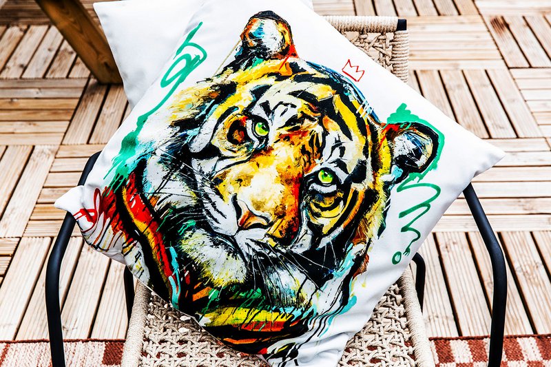 Velvet Cushion Tigrou III by Vincent Richeux