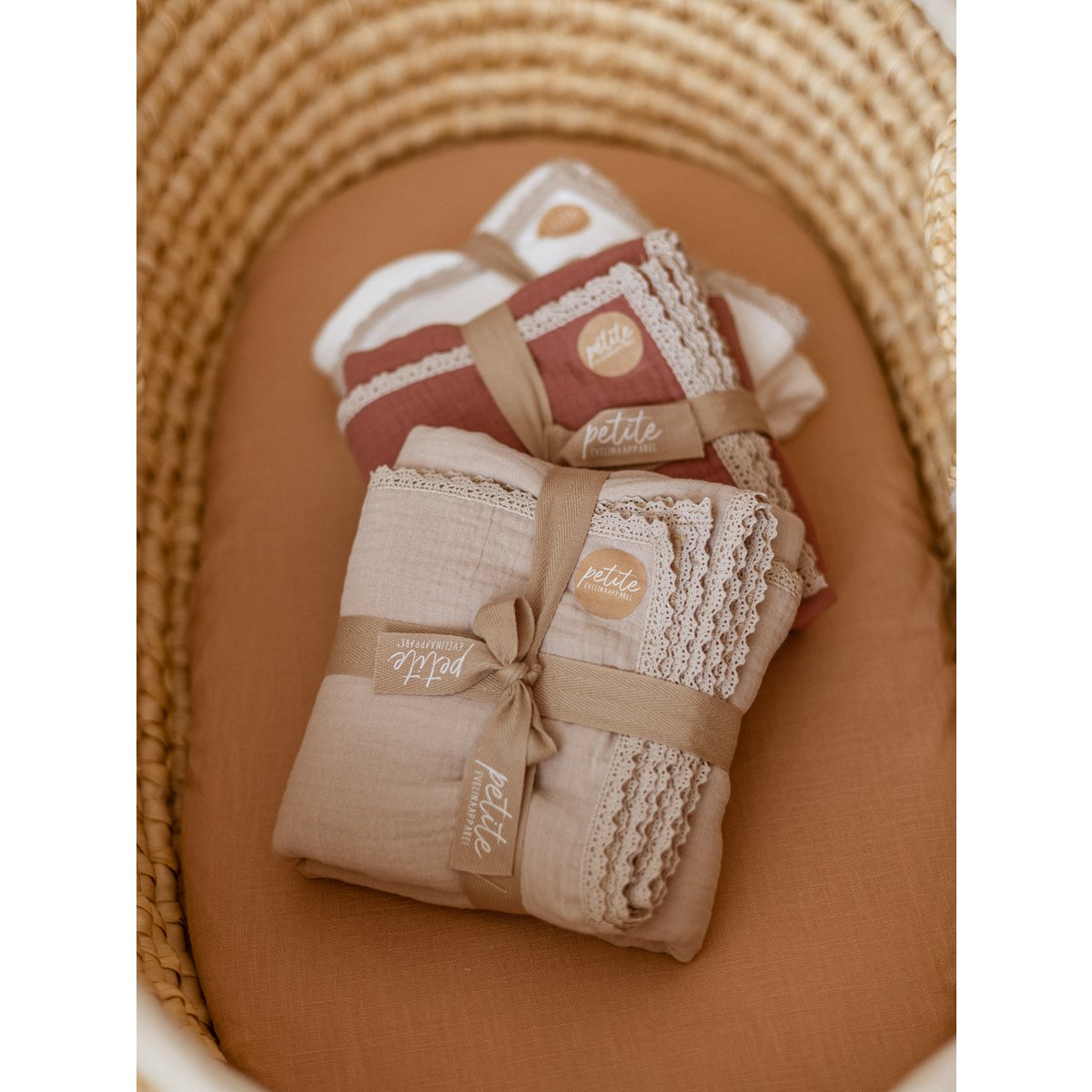 Baby Swaddle / Triple Layer Muslin - Beige