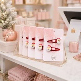 Christmas themed hair clips - Father Christmas