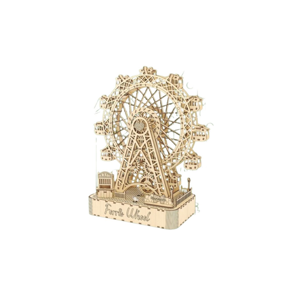 Inspirebox, 3D-Spieluhr, Holzpuzzle Riesenrad, BE011926, 28,8 x 14,5 x 33 cm