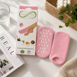 Moisturizing Rose SPA Socks - Gel with Jojoba and Olive Oils, Vitamin E and Lavender - Against Dry and Cracked Feet, Restores Softness and Suppleness to Feet