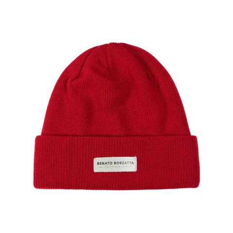 RB5001V | Monviso double -layer jersey beeh Mixed wool Made in Italy. Red color - single size