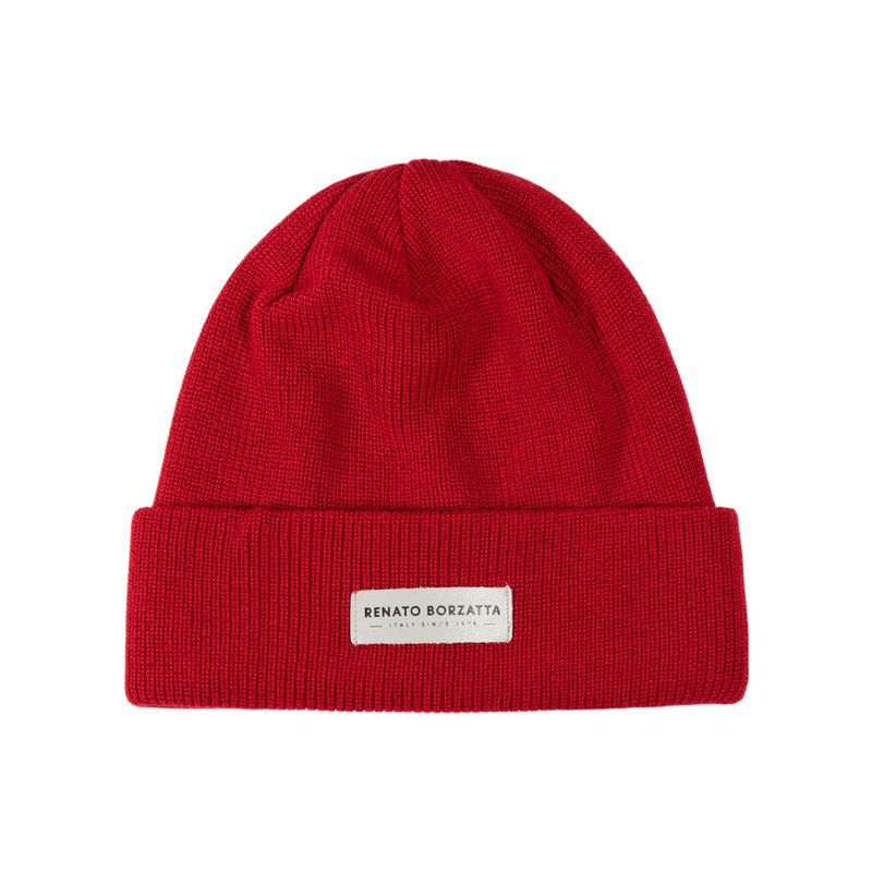 RB5001V | Monviso double -layer jersey beeh Mixed wool Made in Italy. Red color - single size