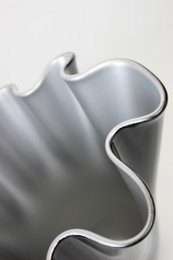 Vase glass wavy two-tone black silver glass vase table vase