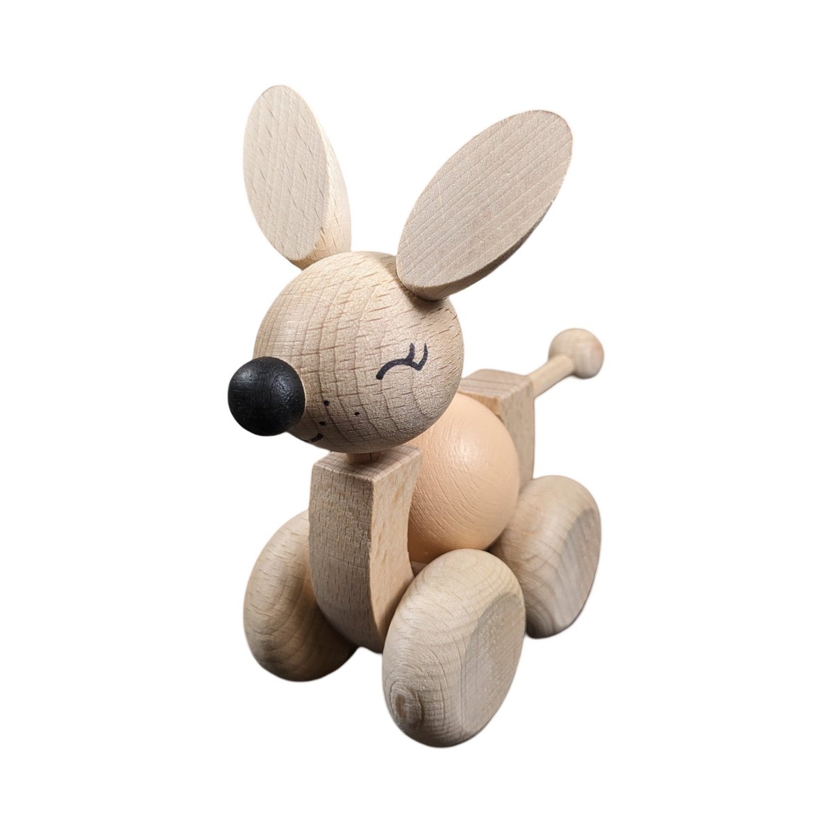 Wooden rabbit with rotating ball OK 0255