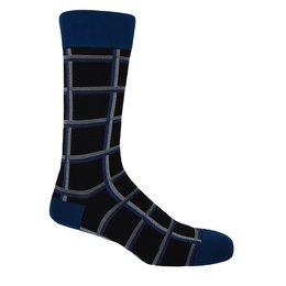 Check Herrensocken - Schwarz