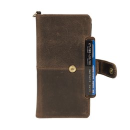 Hoesje iPhone 8 Lichtbruin Leer – iPhone 8 Hoesje Lichtbruin Buffelleer – Leren Hoesje iPhone 8 – Bookcase Hoesje Leer