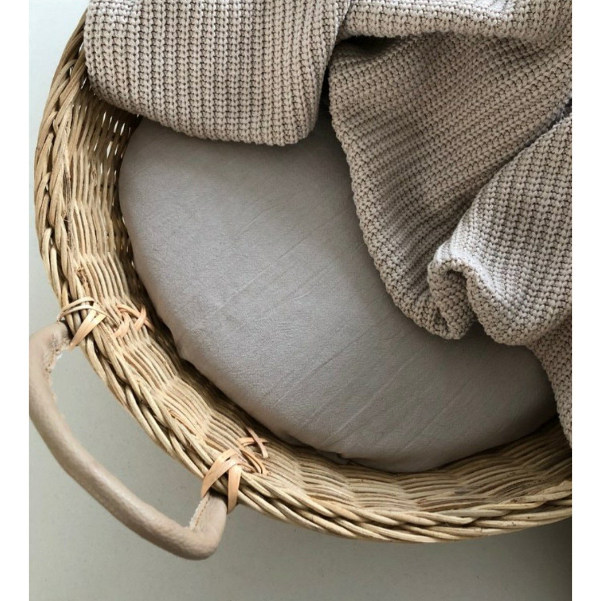 Crib blanket knitted SAND