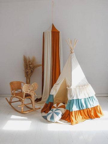 Tipi-Zelt „Zirkus“ mit Rüschen