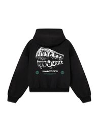 Felpa Boxy Fit Nera 330g "Swagger" | Made in Italy – Horda Brand