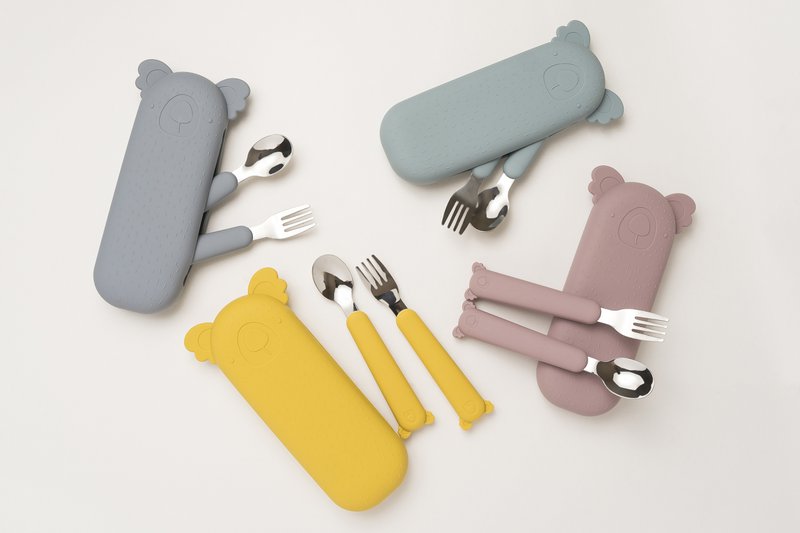 Cutlery Set and Case Zoe the Koala Fog