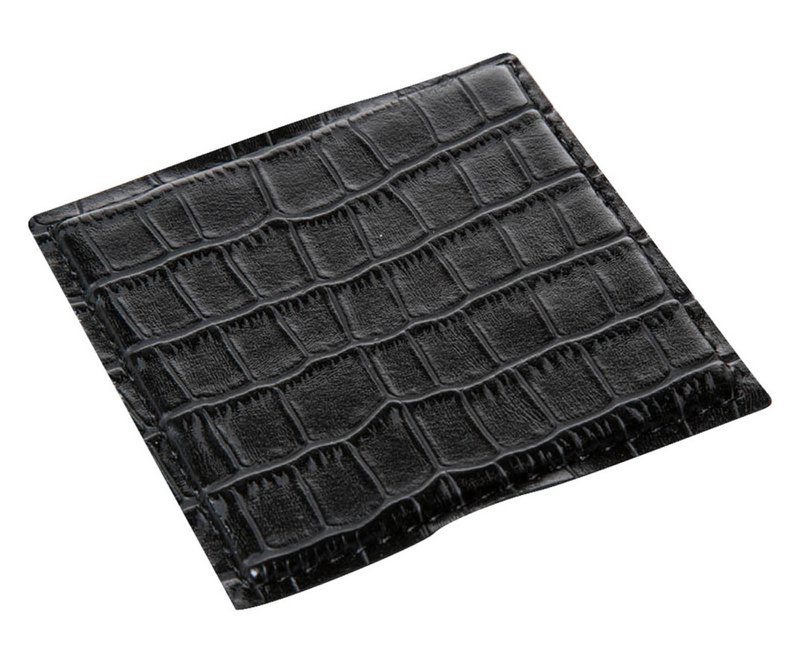 Juego de 6 posavasos de cristal croco negro
