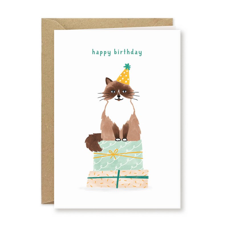 Carte d'anniversaire | Joyeux anniversaire | Chat